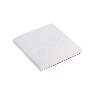 Настольная подставка с беспроводным зарядным устройством, переработанная кожа/бамбук, серый с бежевым-4