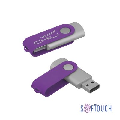 Флеш-карта Vostok, объем памяти 16Gb, покрытие soft touch, фиолетовый-0