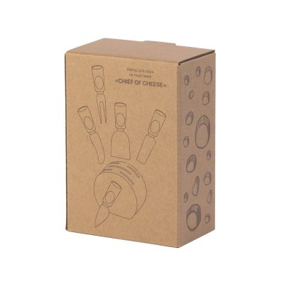 Набор для сыра Chief of cheese на подставке, натуральный-4