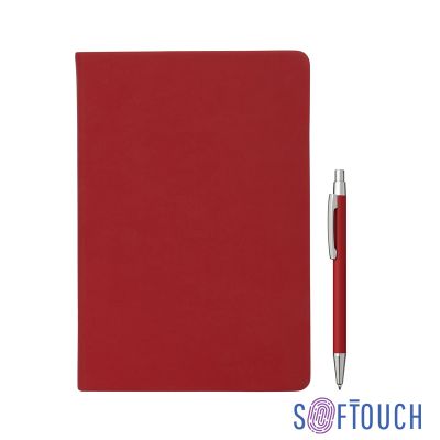 Набор подарочный Генуя, покрытие soft touch, красный-0