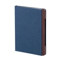 Блокнот Wood с ореховым магнитным пеналом (без ручки), синий