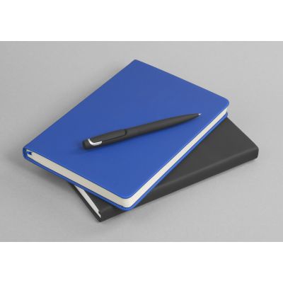 Ручка шариковая Saturn покрытие soft touch, черный с серебристым-2