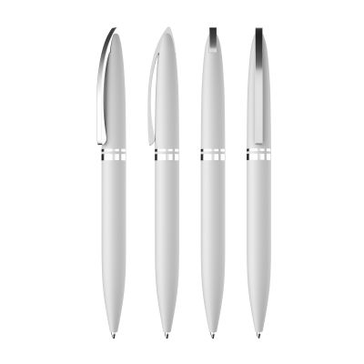 Ручка шариковая Rocket, покрытие soft touch, белый-2
