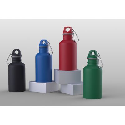 Бутылка для воды Финиш, покрытие soft touch 500 мл, черный-1