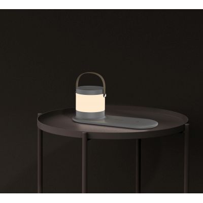 Настольная беспроводная (15W) зарядная станция Smart Home с bluetooth колонкой-лампой, белый-2