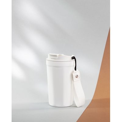 Термостакан Eclipse 400 мл, покрытие пудра, серый, белый-1