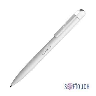 Ручка шариковая Jupiter, покрытие soft touch, белый-0