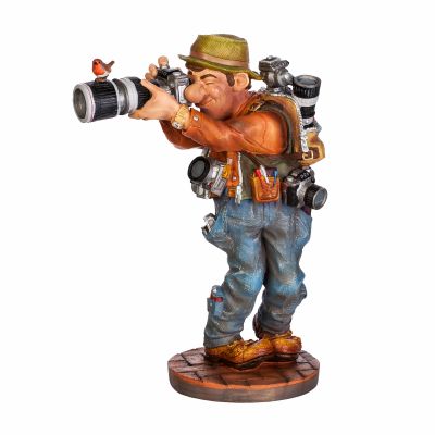 Скульптура Фотограф, красный с синим-0