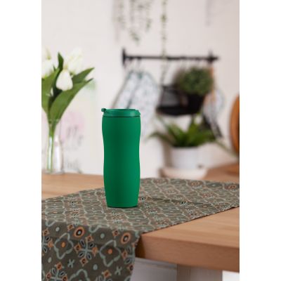 Термостакан Монтана 400 мл, покрытие soft touch, зеленый-1
