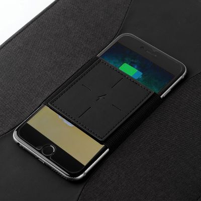 Папка А4 с беспроводным зарядным устройством 5000 mAh и блокнотом, черный-1