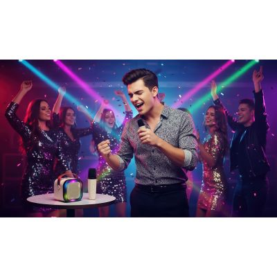 Караоке станция Duet, бежевый-2