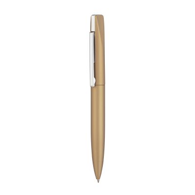 Ручка шариковая Mercury, покрытие soft touch, золотистый-2