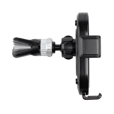 Автомобильное беспроводное (15W) зарядное устройство Guide с прозрачным корпусом, черный с серебристым-5