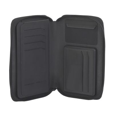 Дорожный органайзер со cъёмным (на магните) беспроводным зарядным устройством 3000 mAh, черный-3