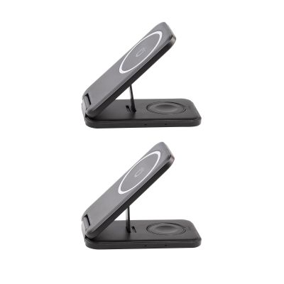 Складная беспроводная (15W) зарядная станция Slap с MagSafe, черный-6