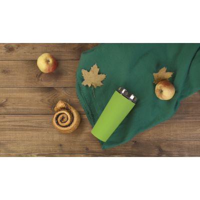 Термостакан Верона 450 мл, покрытие soft touch, зеленое яблоко-1