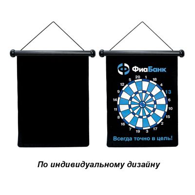 Дартс настенный односторонний, черный-1