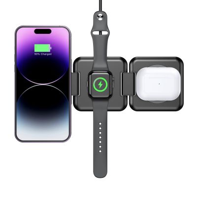 Складная беспроводная (15W) зарядная станция Flip с MagSafe, черный-7