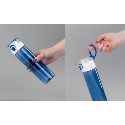 Бутылка для воды Vita 600 мл, синий с белым-3