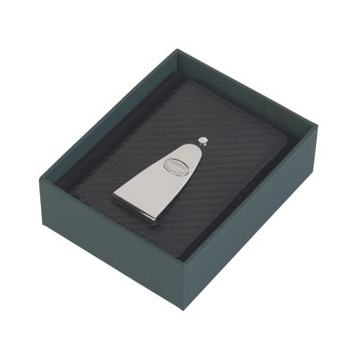 Портмоне вертикальное с зажимом для денег и RFID - защитой банковских карт, черный с оранжевым-2