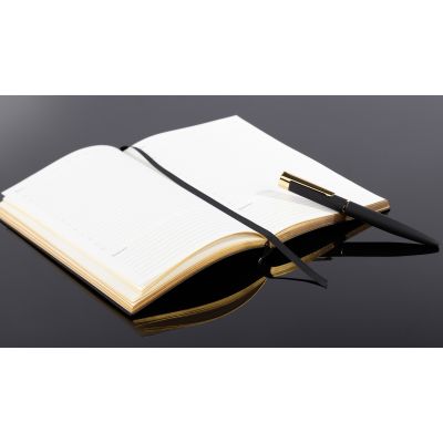 Ежедневник недатированный Аскона, А5, черный с золотом-6