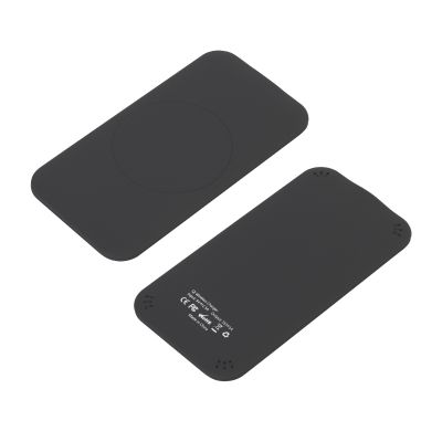 Настольное беспроводное зарядное устройство Slim SOFTTOUCH, черный-3