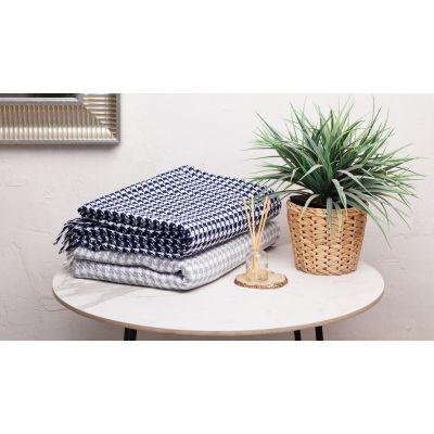 Плед Ritz , 140 х 200 см, серый с белым-3