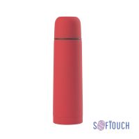 Термос Крит, покрытие soft touch 0,5 л., красный