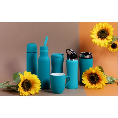 Кружка Trend, покрытие soft touch, бирюзовый-5