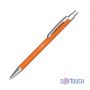 Ручка шариковая Ray, покрытие soft touch, оранжевый