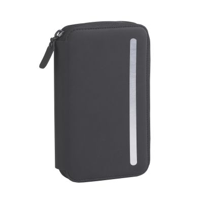 Дорожный органайзер со cъёмным (на магните) беспроводным зарядным устройством 3000 mAh, черный-0