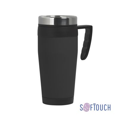 Термокружка Австралия 400 мл, покрытие soft touch, черный-0