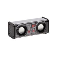 Bluetooth колонка Buzz Light 10Вт (2х5Вт) с разноцветной подсветкой-эквалайзером и прозрачным корпусом, черный