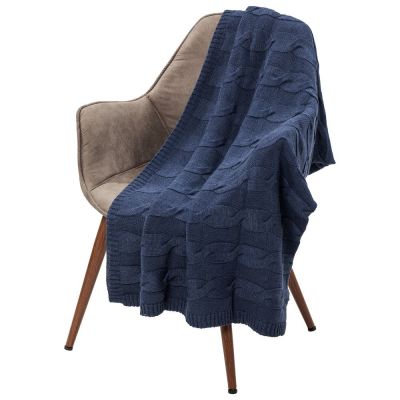 Плед Stille, синий меланж-0