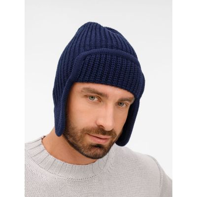 Шапка-ушанка Catch Match, темно-синяя-3