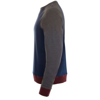 Толстовка унисекс Sandro, темно-синяя с черным меланжем-2