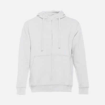 Толстовка мужская на молнии с капюшоном Amsterdam, белая-0