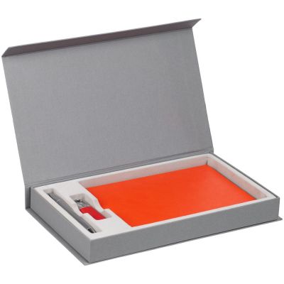 Коробка Horizon Magnet ver.2 под ежедневник, флешку и ручку, серая-1