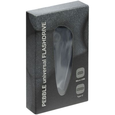 Флешка Pebble Universal, USB 3.0, серая, 64 Гб-4