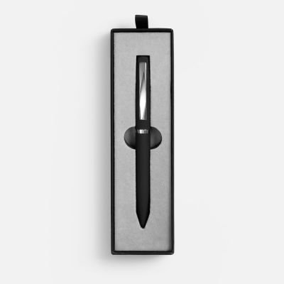 Ручка шариковая Bolt Soft Touch в футляре, черная-1