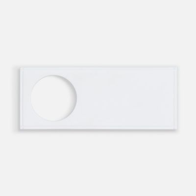 Лейбл из ПВХ с вырубкой «Круг», белый-0