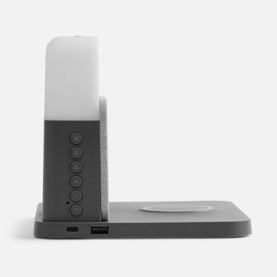 Зарядная станция с часами и подсветкой Large Charge ver.2, серая-3