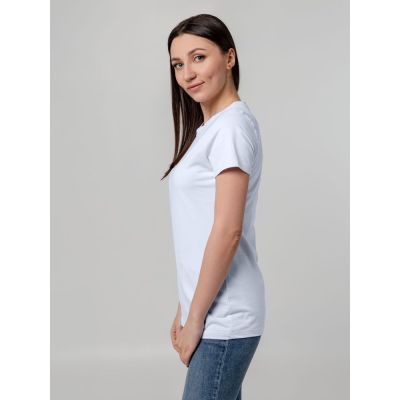 Футболка женская T-bolka Stretch Lady, белая (холодный оттенок)-5