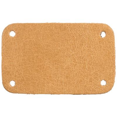 Лейбл кожаный Beta, S, бежевый-0