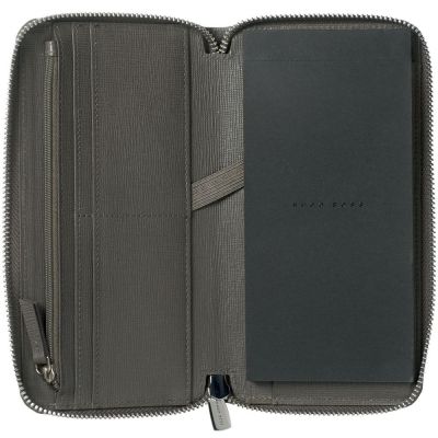 Набор Hugo Boss: органайзер с блокнотом и ручка, серый-3