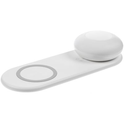 Станция беспроводной зарядки с ночником moonRay, белая-1