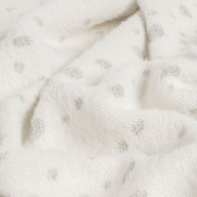 Плед Snowspot Fluffy, белый с люрексом-2