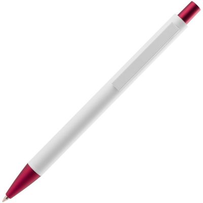 Ручка шариковая Chromatic White, белая с красным-2