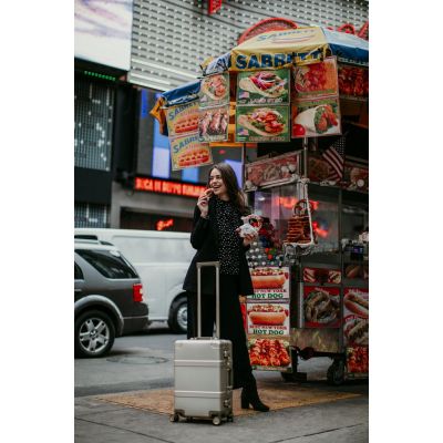 Чемодан Metal Luggage, золотистый-13