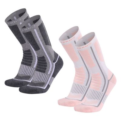 Набор из 2 пар женских термоносков Monterno Sport, серый и розовый-0